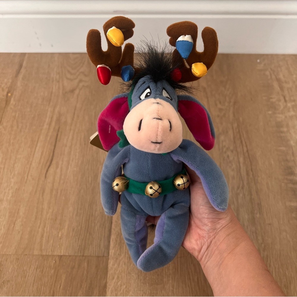 Disney Store Winnie the‎ Pooh Collection Reindeer Eeyore Plush Toy NWT Vtg